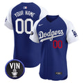 Vin Scully Patch Vapor Premier Elite Custom Jersey