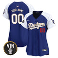 Vin Scully Patch Gold Trim Vapor Premier Limited Custom Jersey