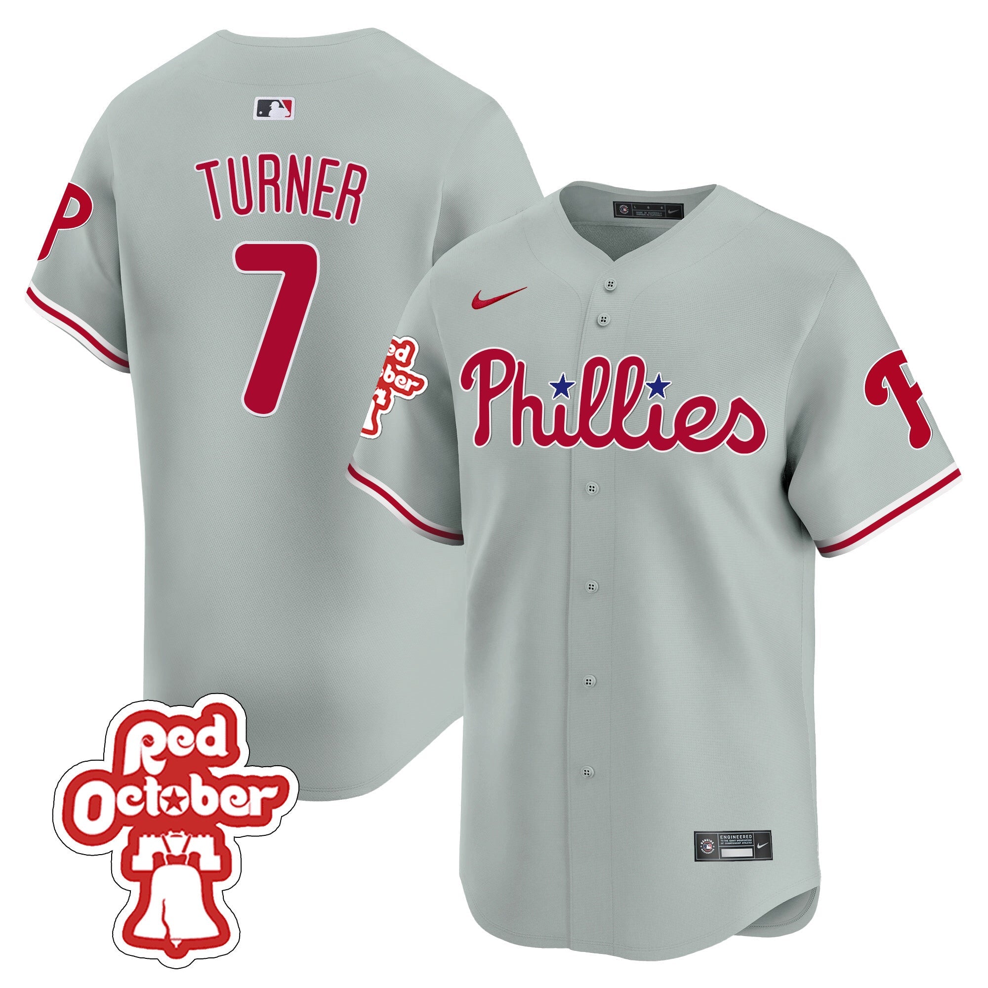 Men’s Red Octorber Patch Vapor Premier Limited Jersey