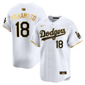 Yoshinobu Yamamoto Los Angeles White Gold Jersey