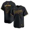 Shohei Ohtani Kanji Los Angeles Black Gold Jersey