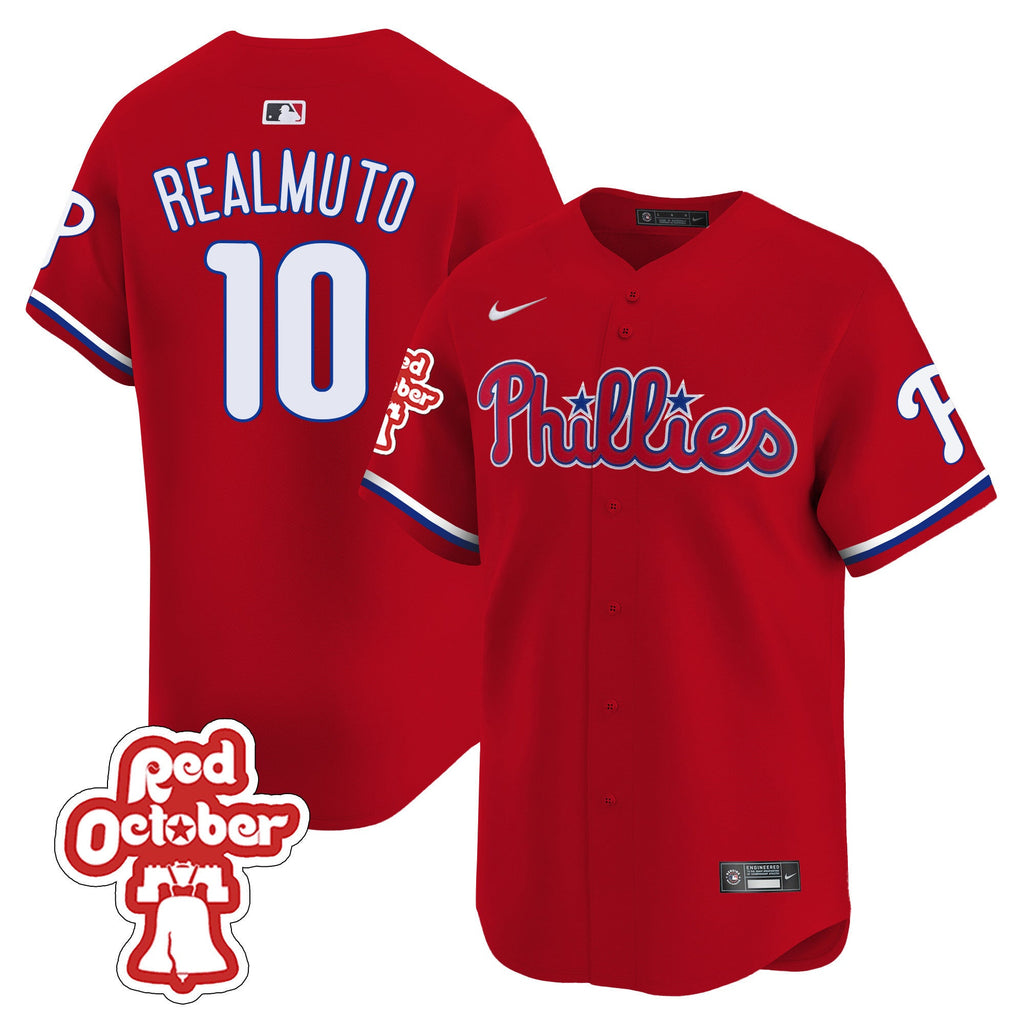 Men’s Red Octorber Patch Vapor Premier Limited Jersey