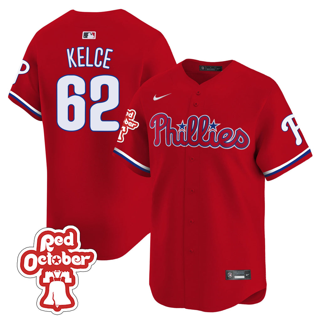 Men’s Red Octorber Patch Vapor Premier Limited Jersey