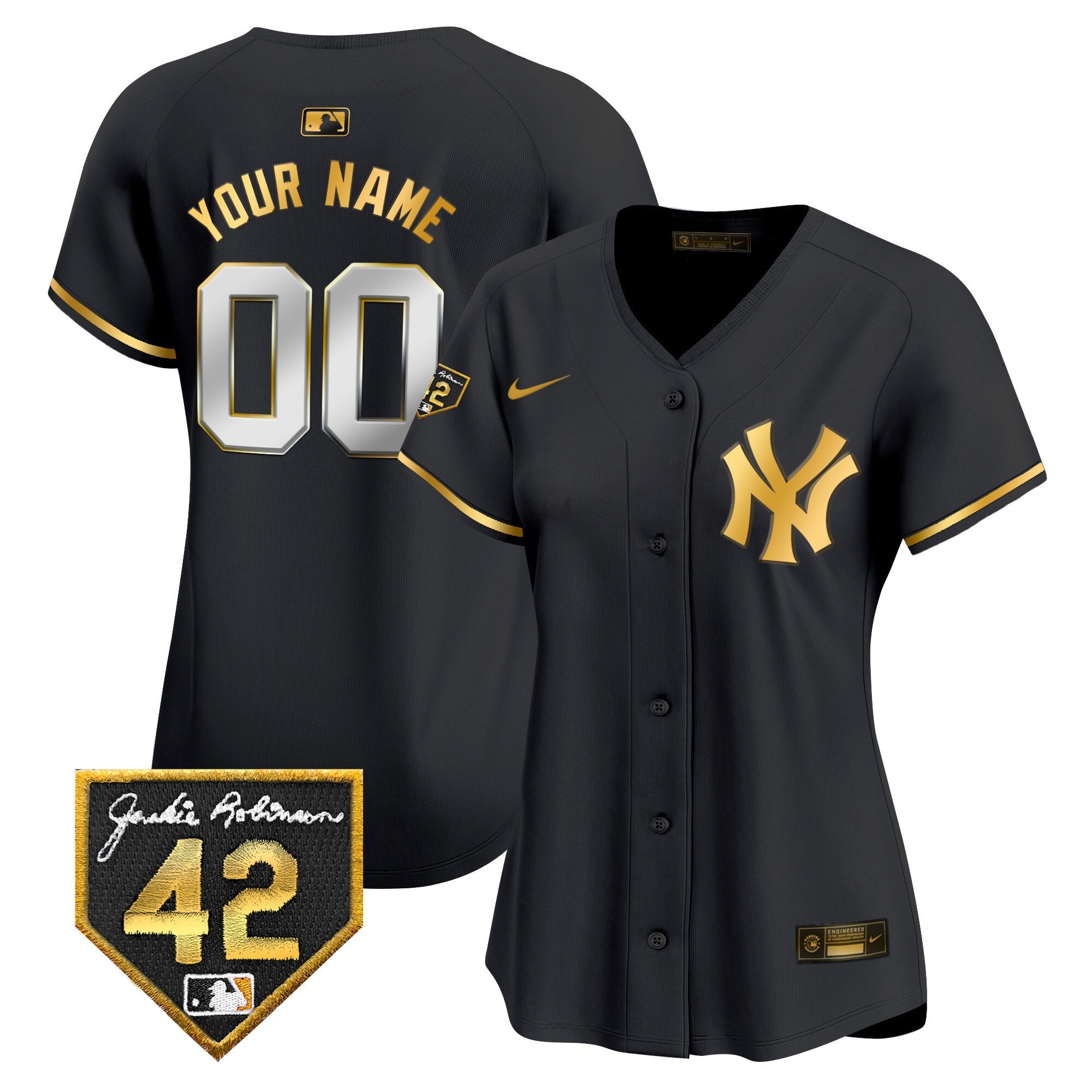 New York 2024 Jackie Robinson Patch Vapor Premier Limited Custom Jersey
