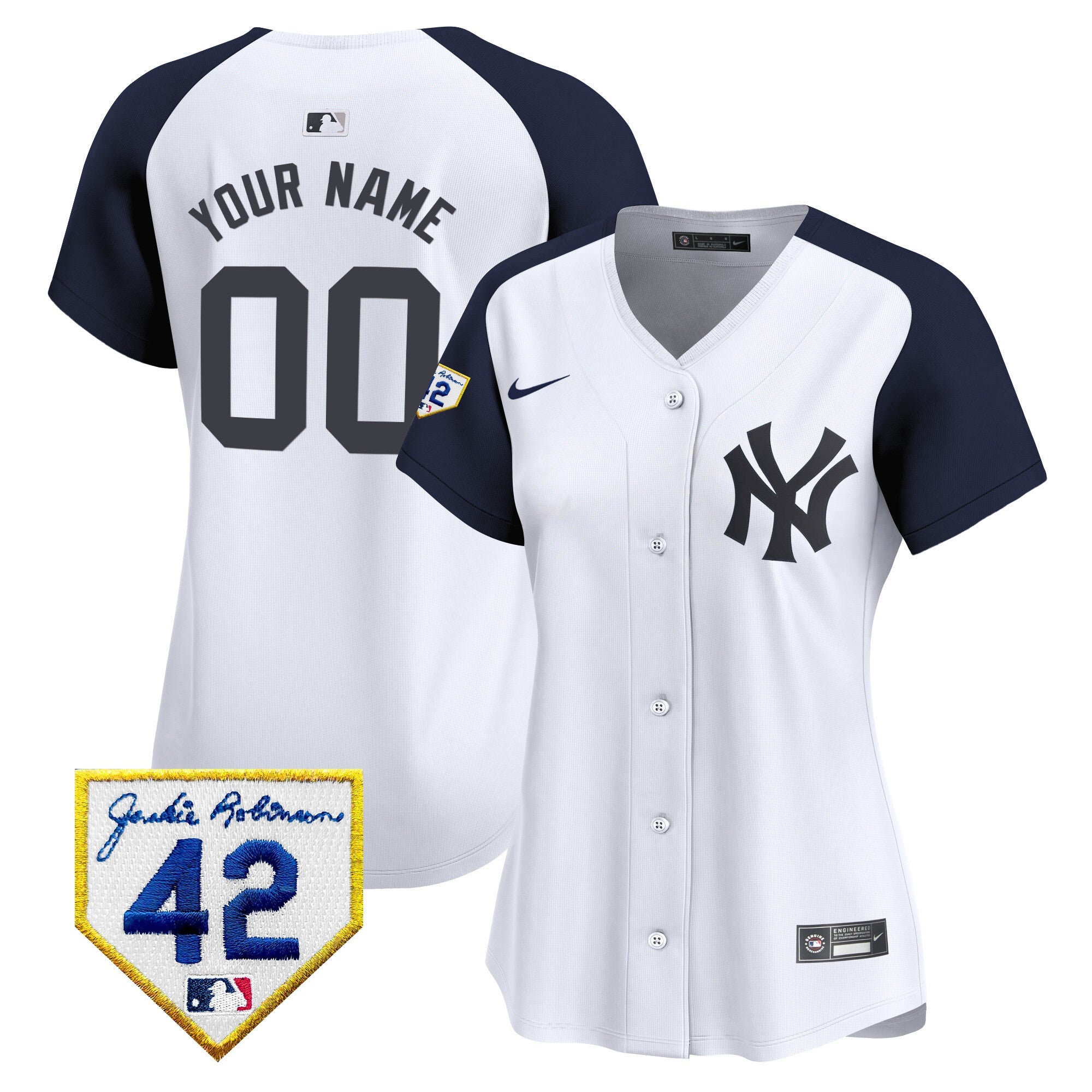 New York 2024 Jackie Robinson Patch Vapor Premier Limited Custom Jersey