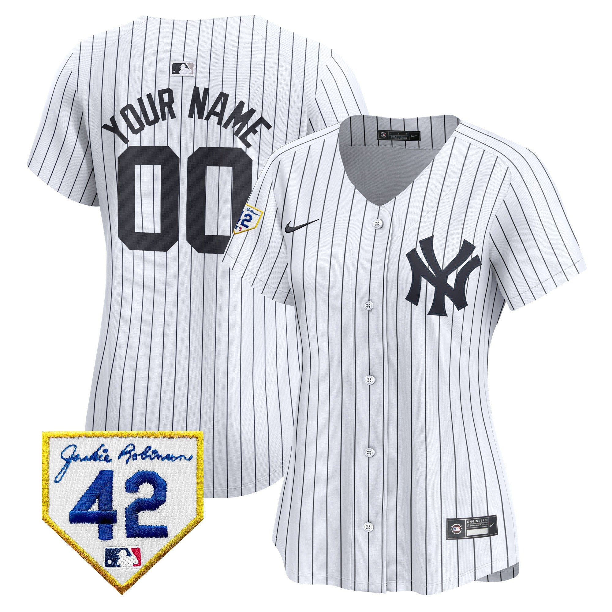 New York 2024 Jackie Robinson Patch Vapor Premier Limited Custom Jersey