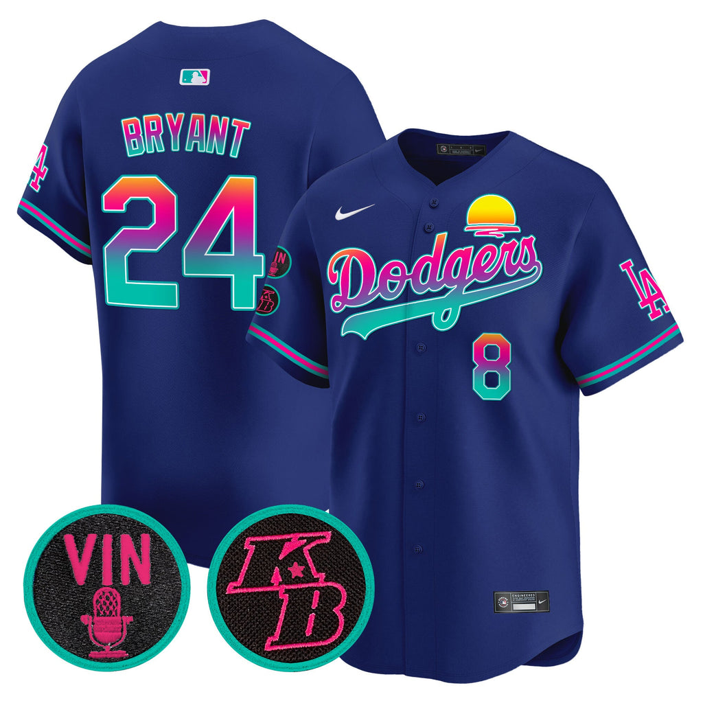 Men’s Vin & Kobe Patch Gold Trim Vapor Premier Limited Jersey