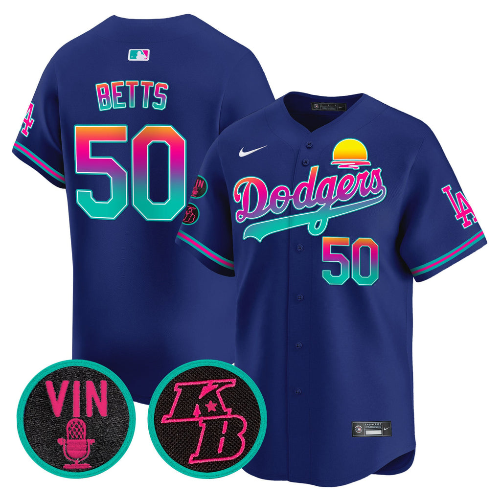 Men’s Vin & Kobe Patch Gold Trim Vapor Premier Limited Jersey