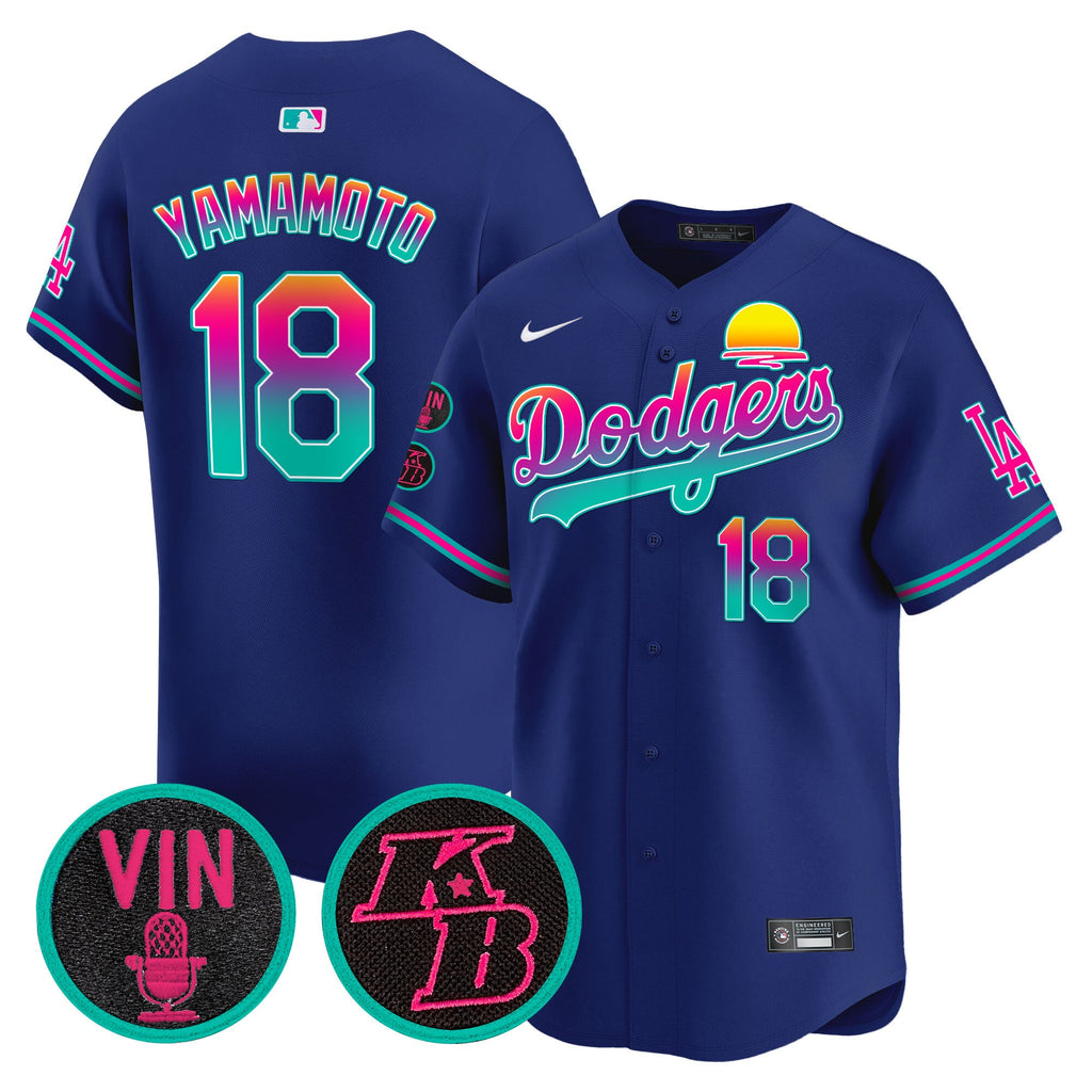 Men’s Vin & Kobe Patch Gold Trim Vapor Premier Limited Jersey