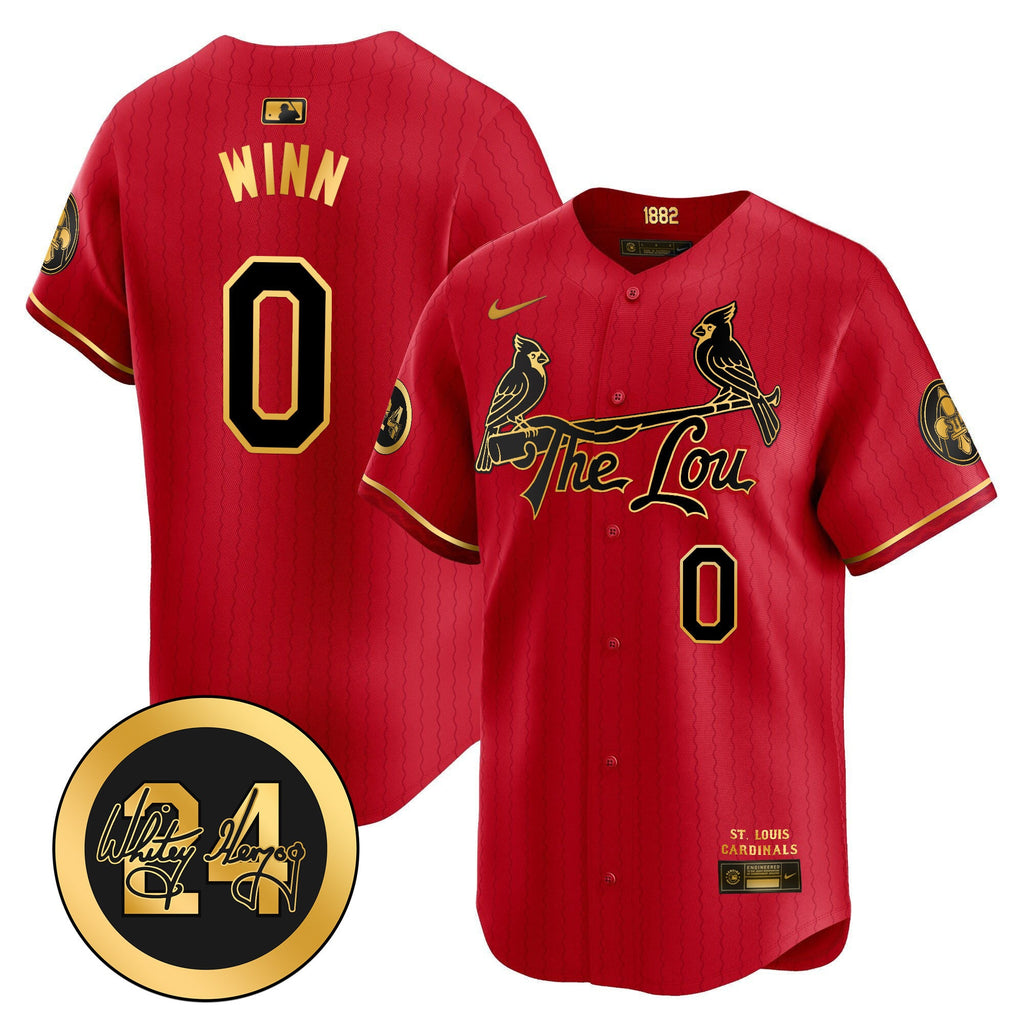 Men’s St. Louis Whitey Herzog Patch Vapor Premier Limited Jersey
