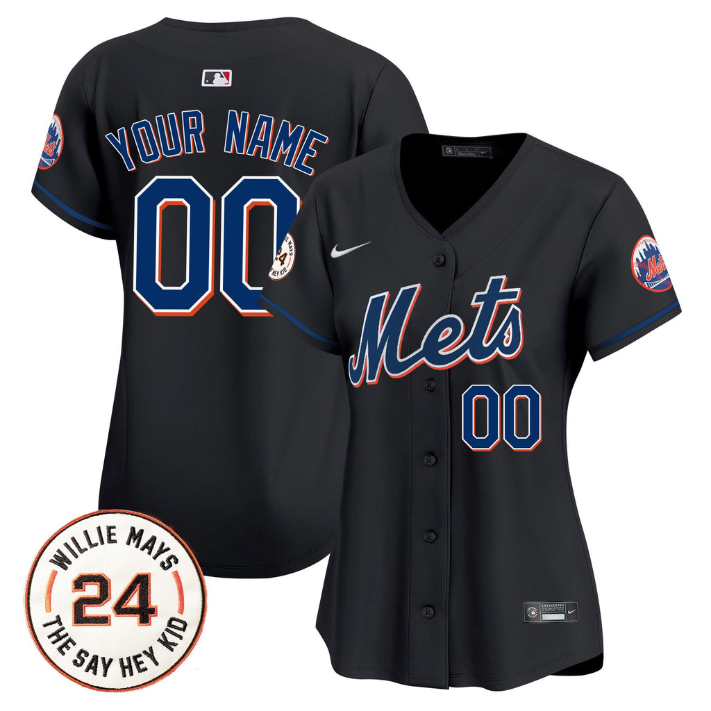 Willie Mays Patch Vapor Premier Limited Custom Jersey