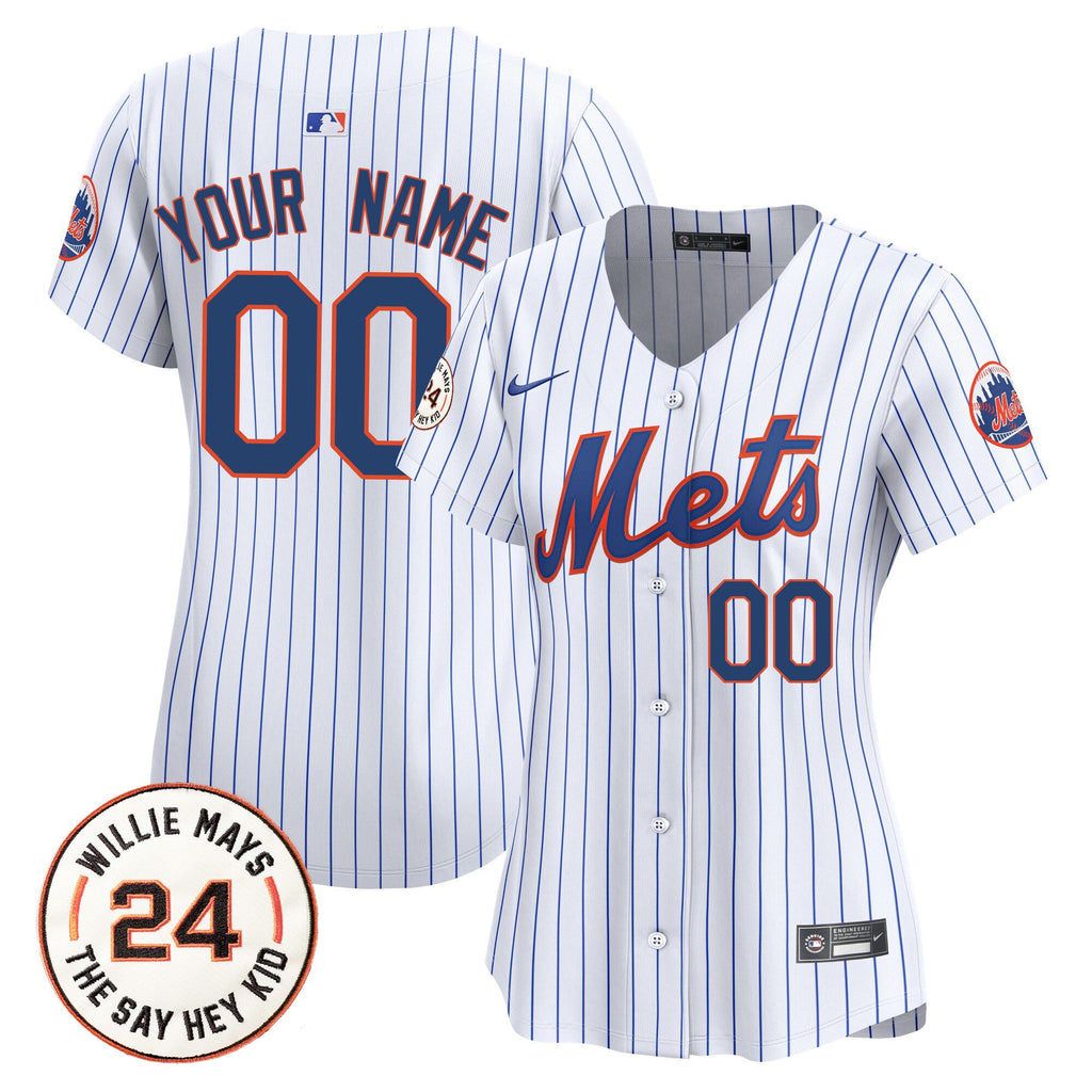 Willie Mays Patch Vapor Premier Limited Custom Jersey