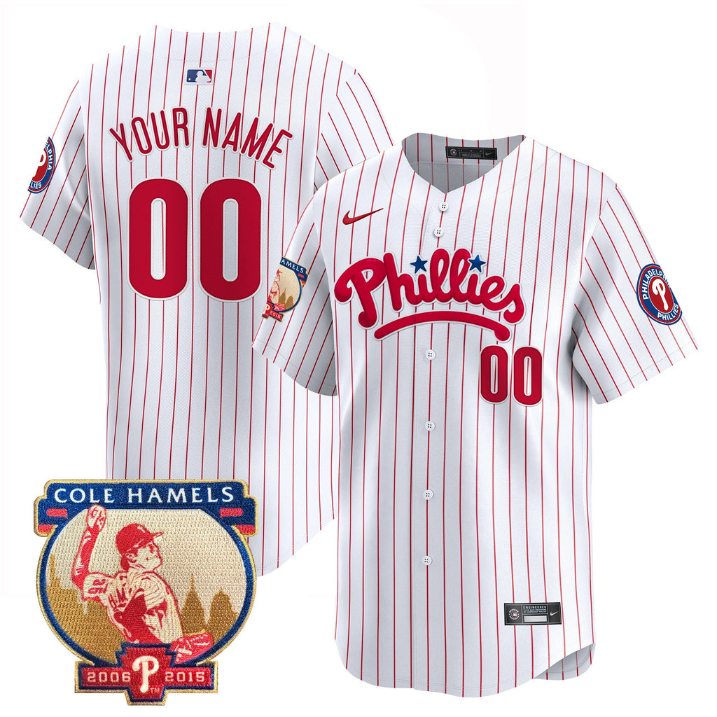 Cole Hamels Patch Vapor Premier Limited Custom Jersey