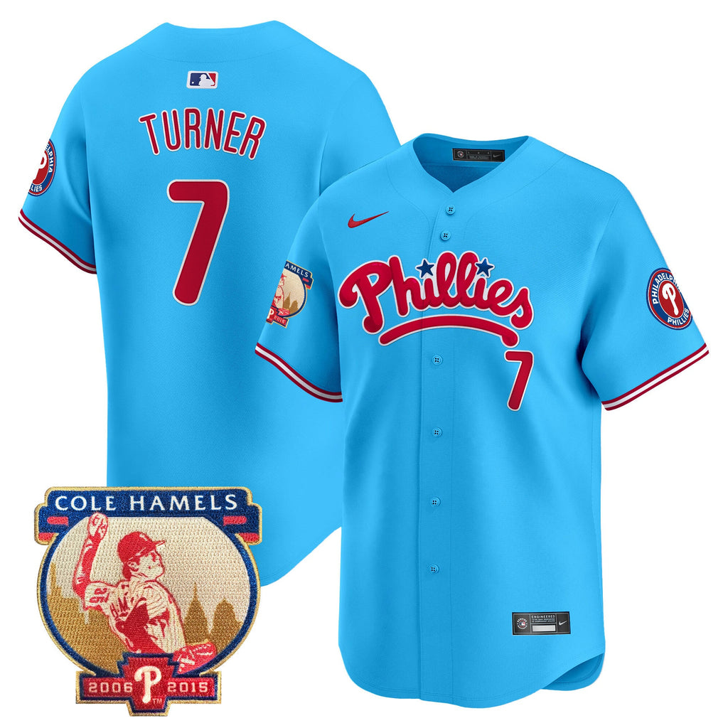 Men’s Cole Hamels Patch Vapor Premier Limited Jersey