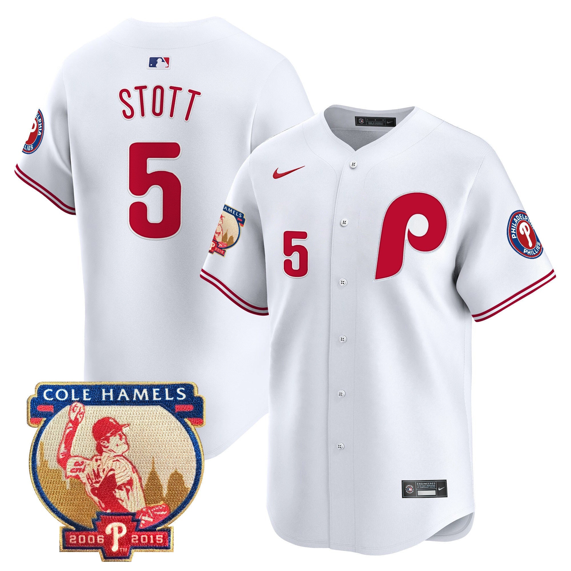 Men’s Cole Hamels Patch Vapor Premier Limited Jersey