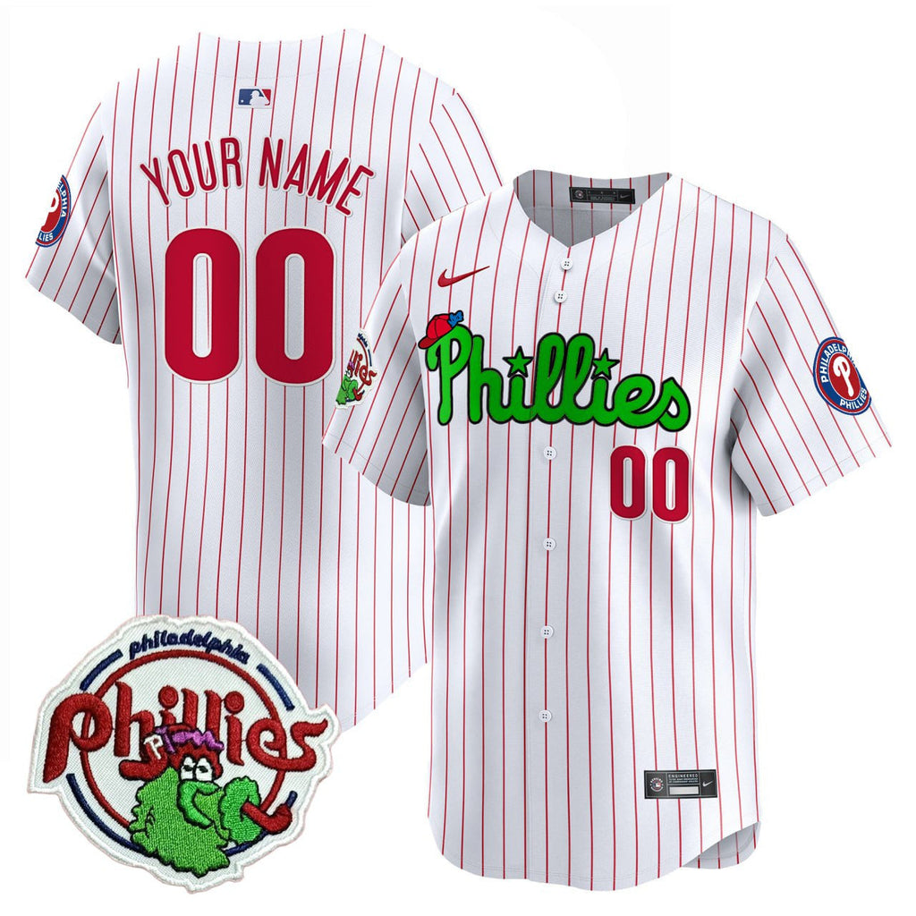 Phanatic Patch White Pinstripe Vapor Special Custom Jersey