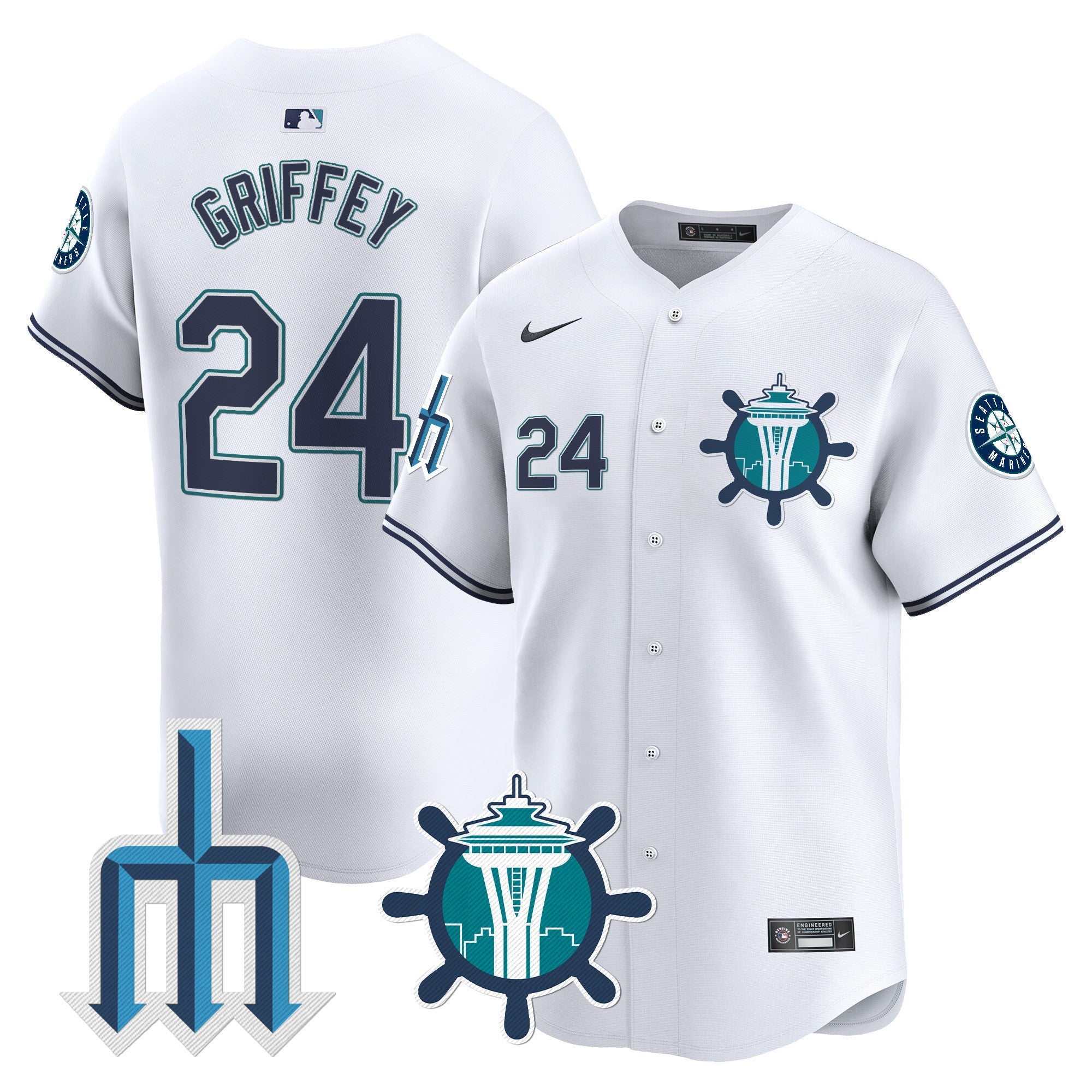 Men’s Seattle Trident Patch Vapor Premier Limited Jersey