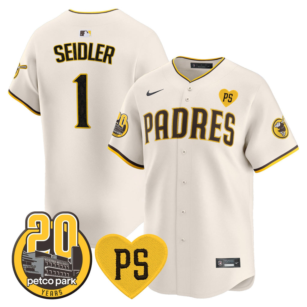 Men’s “For Peter” & Petco Park 20th Patch Vapor Premier Limited Jersey V2