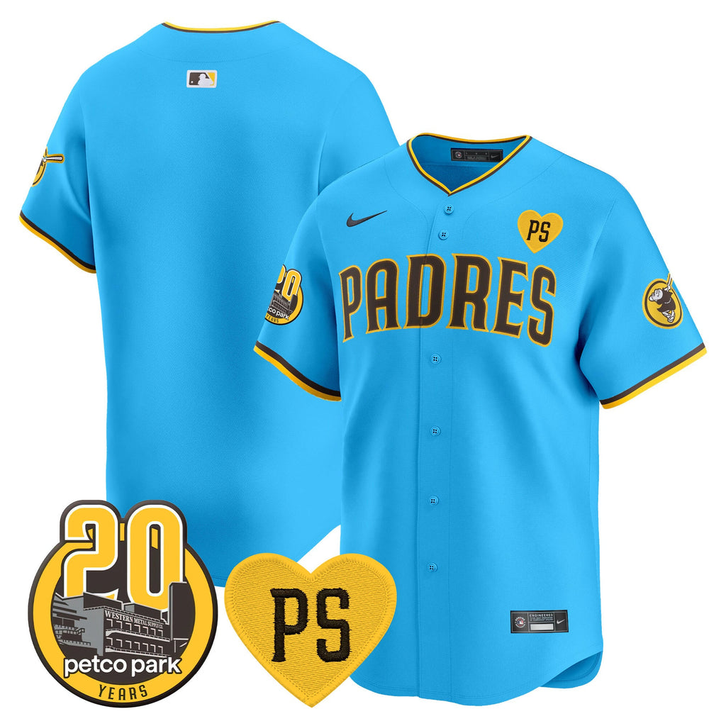 Men’s “For Peter” & Petco Park 20th Patch Vapor Premier Limited Jersey V2
