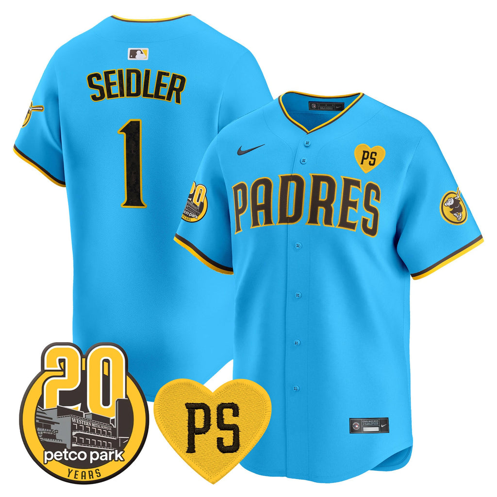 Men’s “For Peter” & Petco Park 20th Patch Vapor Premier Limited Jersey V2