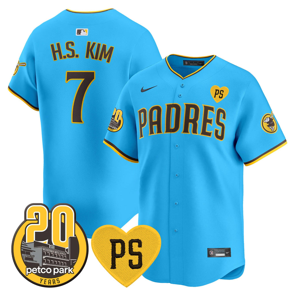 Men’s “For Peter” & Petco Park 20th Patch Vapor Premier Limited Jersey V2