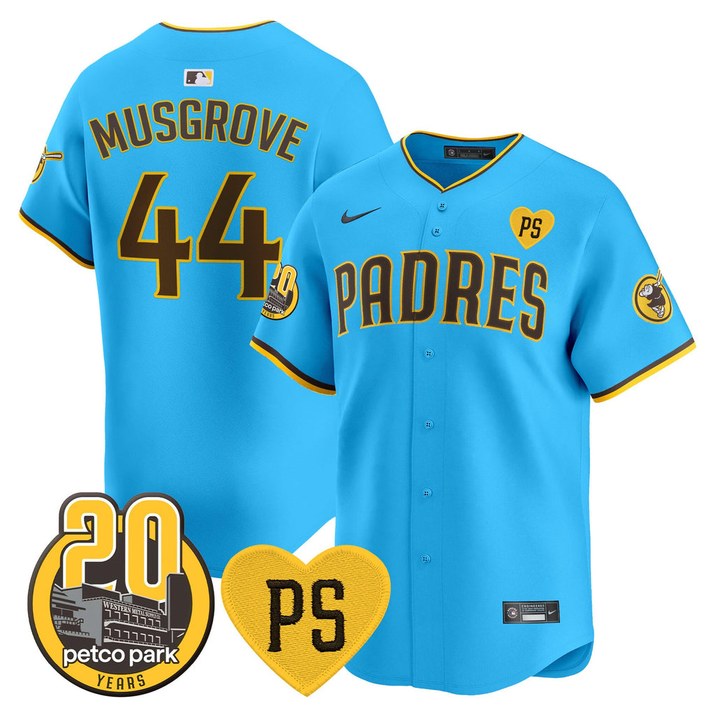 Men’s “For Peter” & Petco Park 20th Patch Vapor Premier Limited Jersey V2