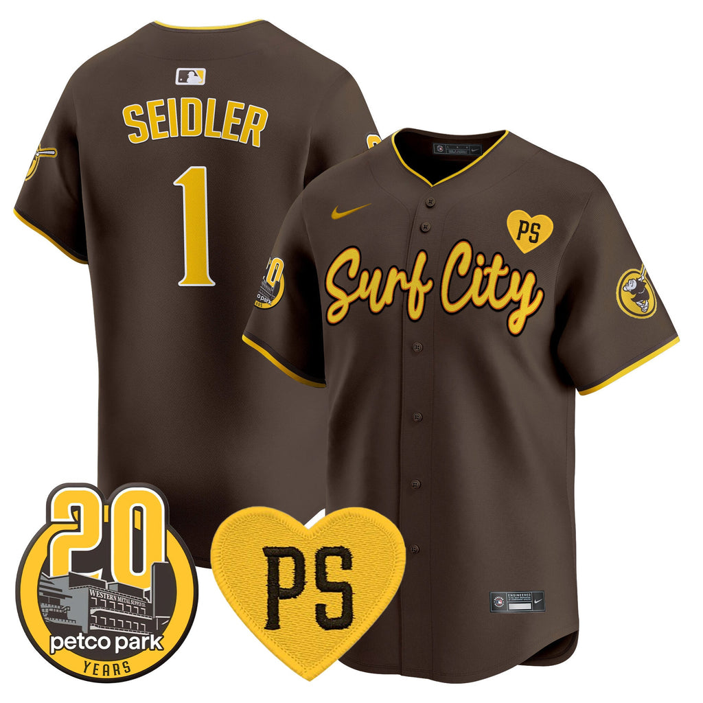 Men’s “For Peter” & Petco Park 20th Patch Vapor Premier Limited Jersey V3