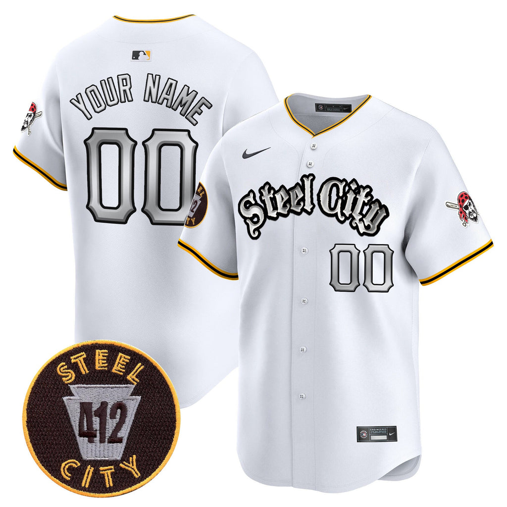 Pittsburgh 412 Patch Vapor Premier Limited Custom Jersey V2