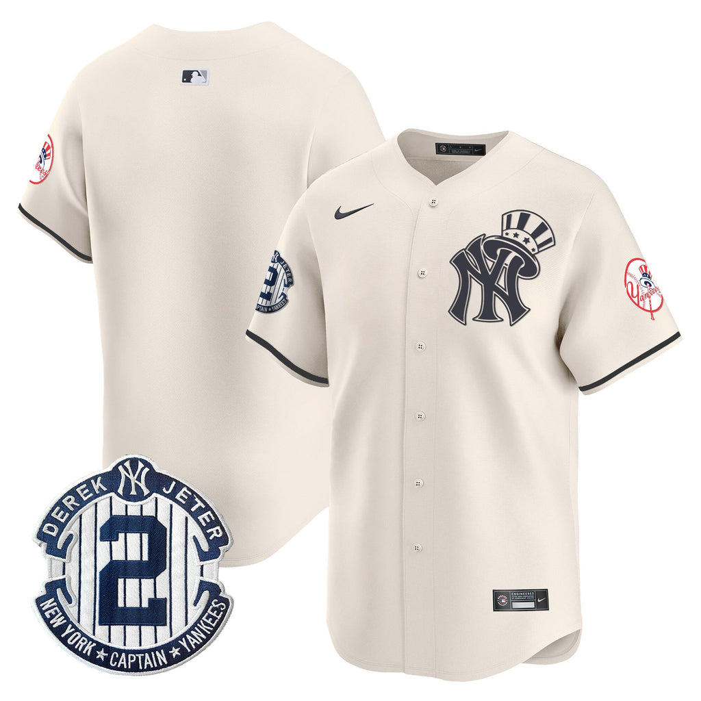 Men’s New York Derek Jeter Patch Vapor Premier Limited Jersey V2