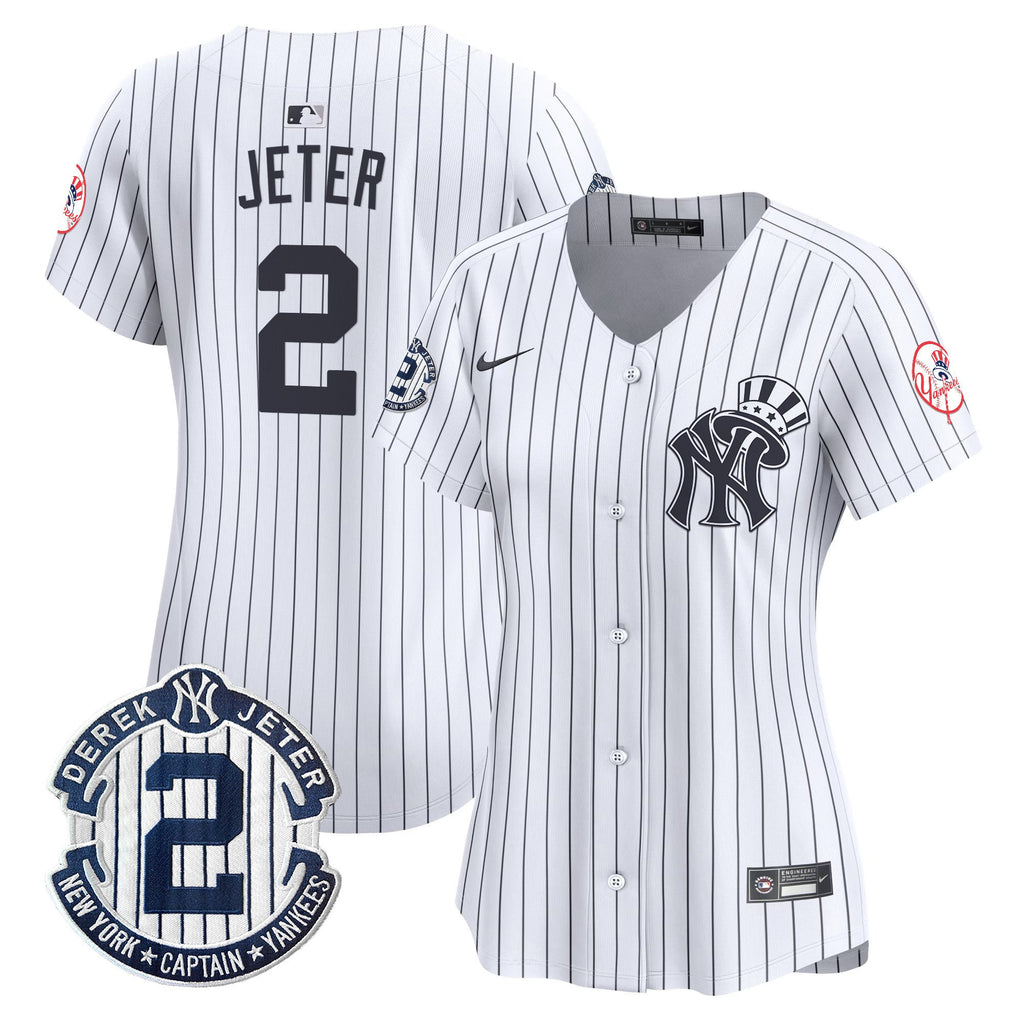 Women’s New York Derek Jeter Patch Vapor Premier Limited Jersey V2