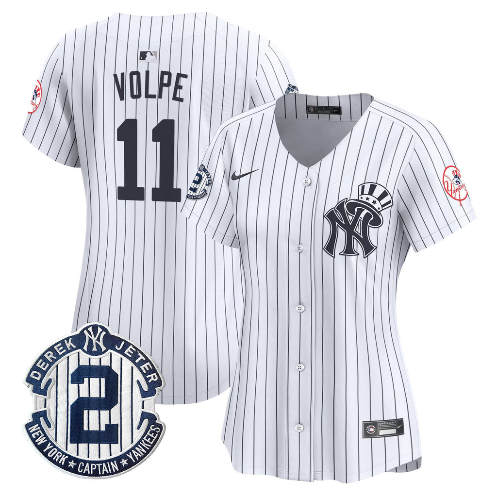 Women’s New York Derek Jeter Patch Vapor Premier Limited Jersey V2