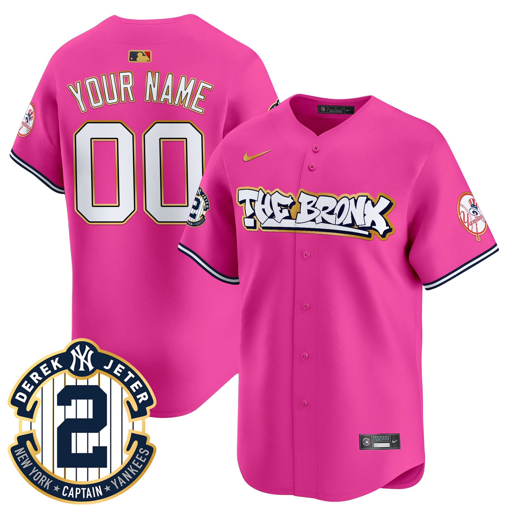 New York The Bronx Graffiti Gold Trim Vapor Premier Limited Custom Jersey