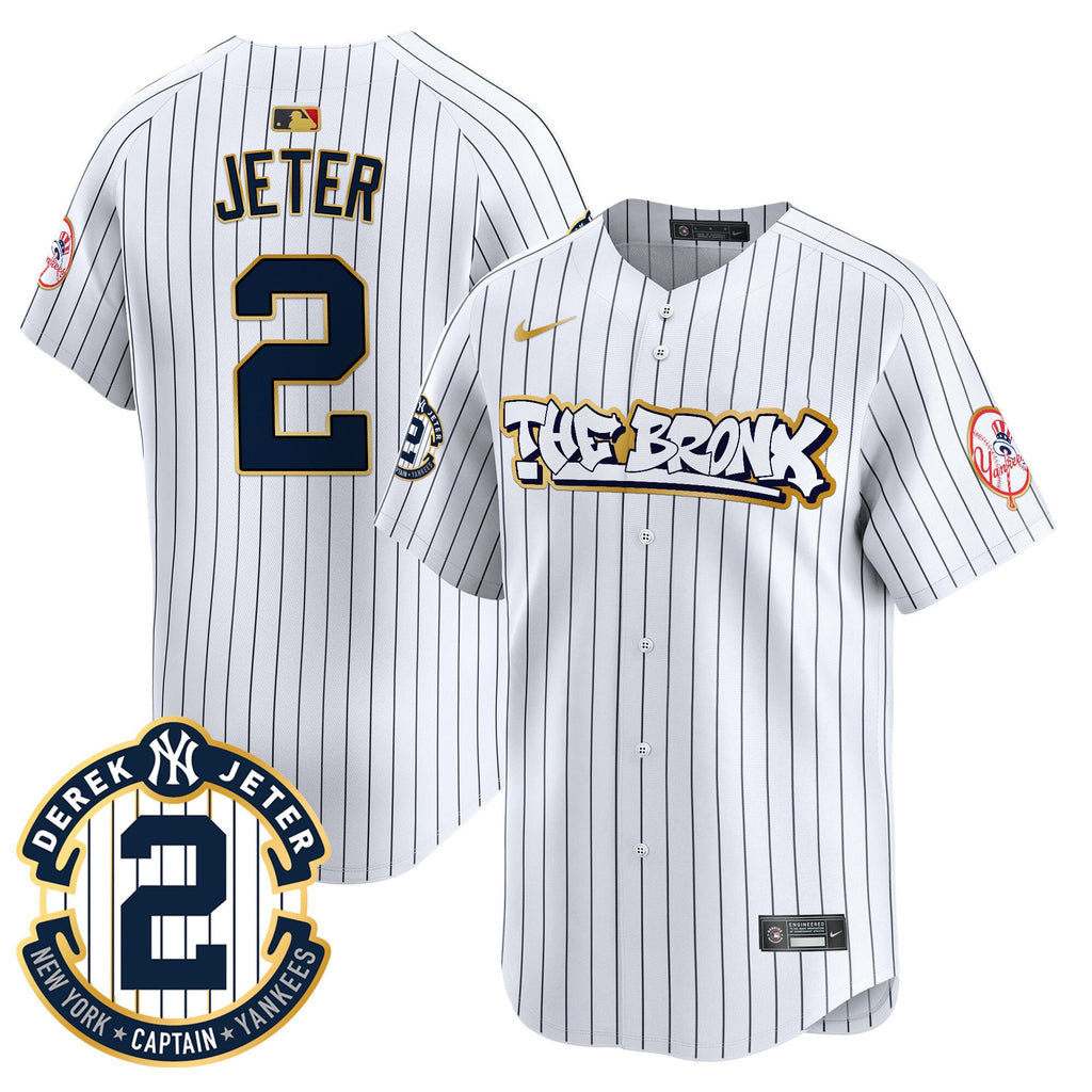 Men’s New York The Bronx Graffiti Gold Trim Vapor Premier Limited Jersey