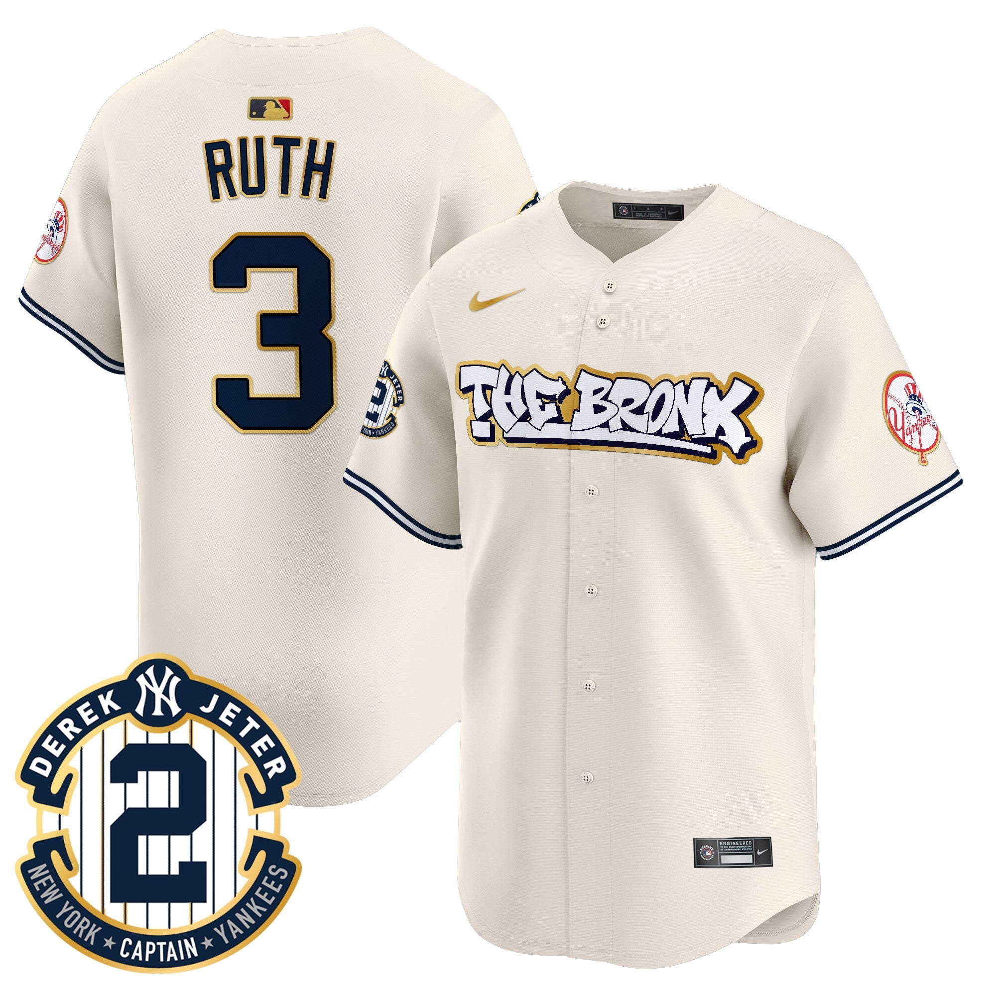 Men’s New York The Bronx Graffiti Gold Trim Vapor Premier Limited Jersey
