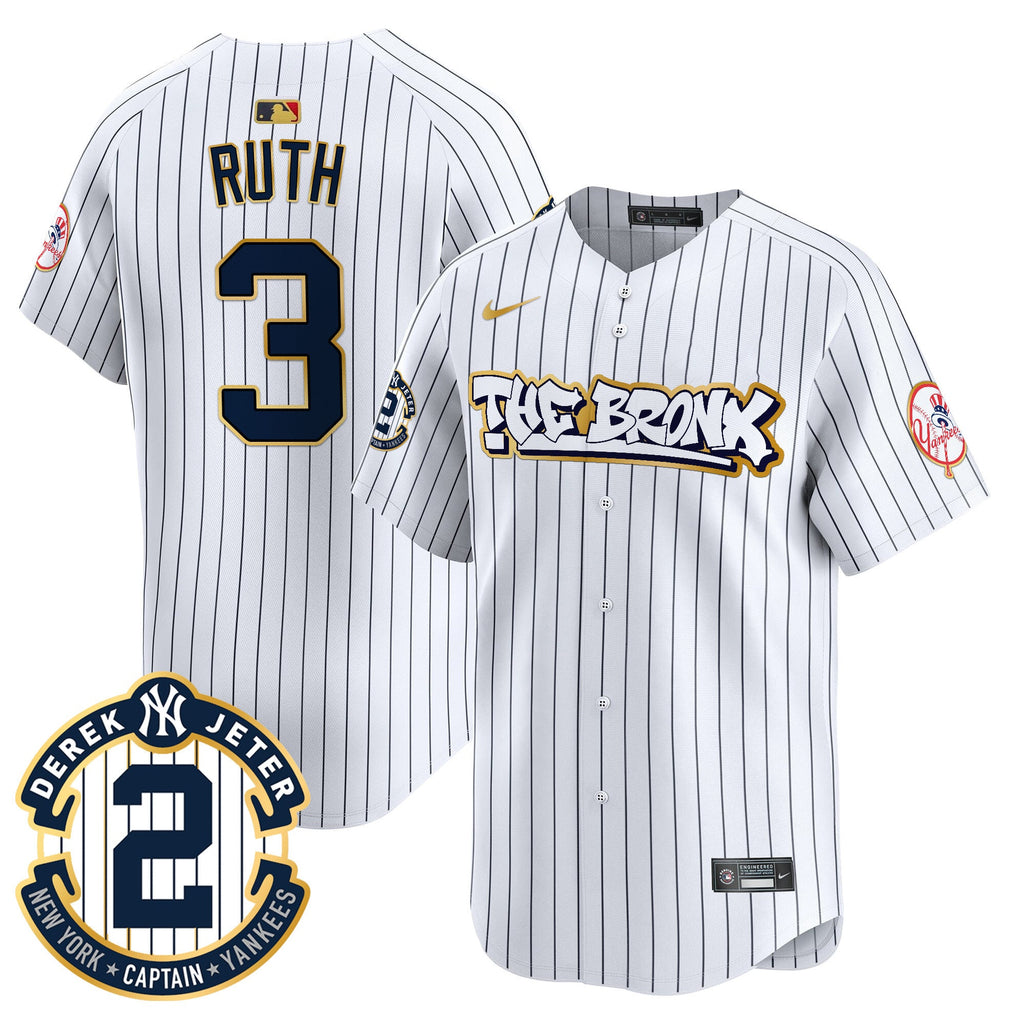 Men’s New York The Bronx Graffiti Gold Trim Vapor Premier Limited Jersey
