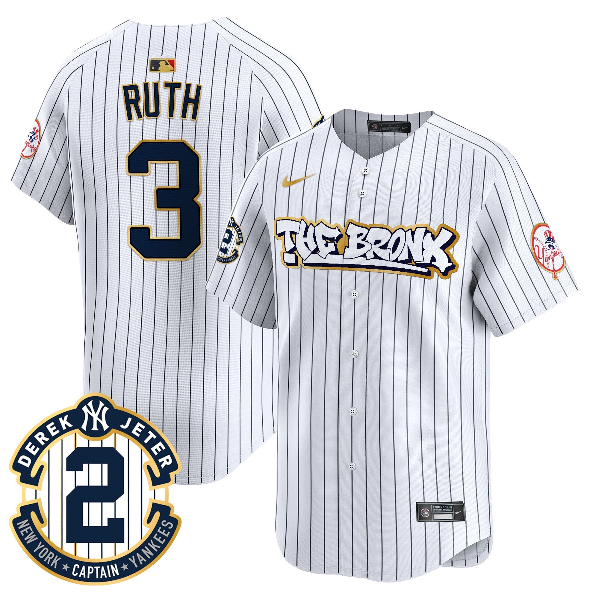 Men’s New York The Bronx Graffiti Gold Trim Vapor Premier Limited Jersey
