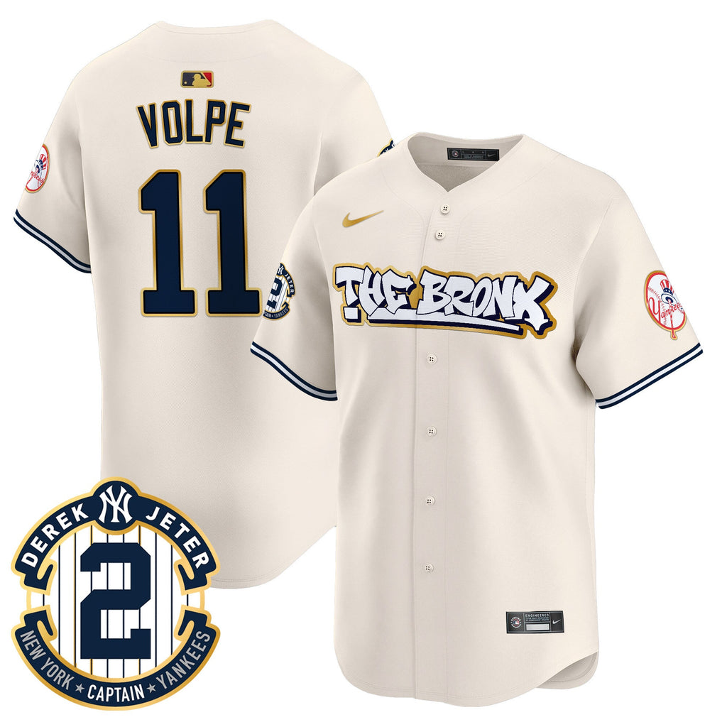 Men’s New York The Bronx Graffiti Gold Trim Vapor Premier Limited Jersey
