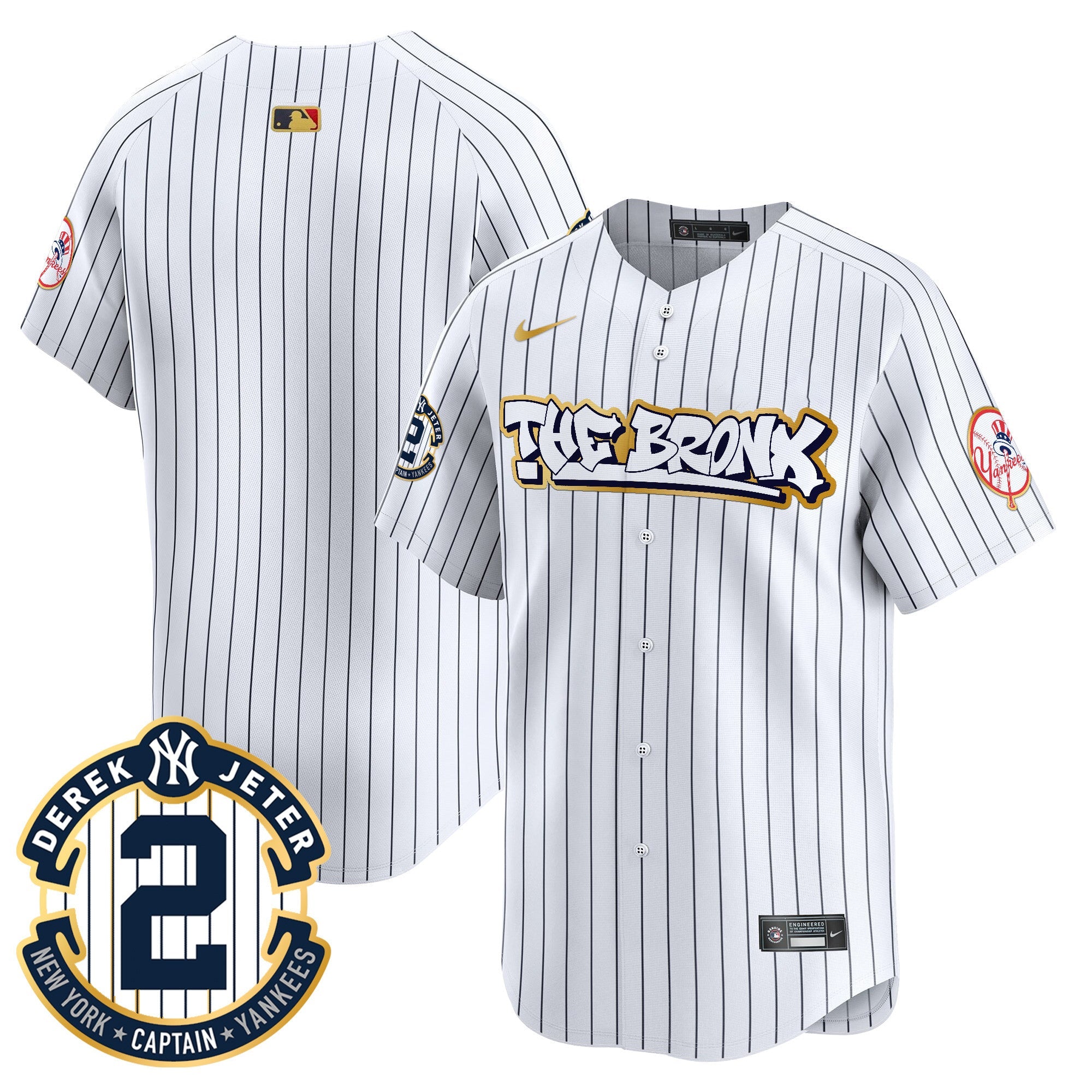 Men’s New York The Bronx Graffiti Gold Trim Vapor Premier Limited Jersey