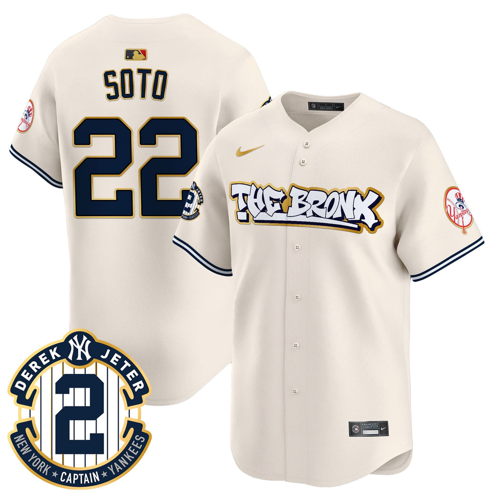 Men’s New York The Bronx Graffiti Gold Trim Vapor Premier Limited Jersey