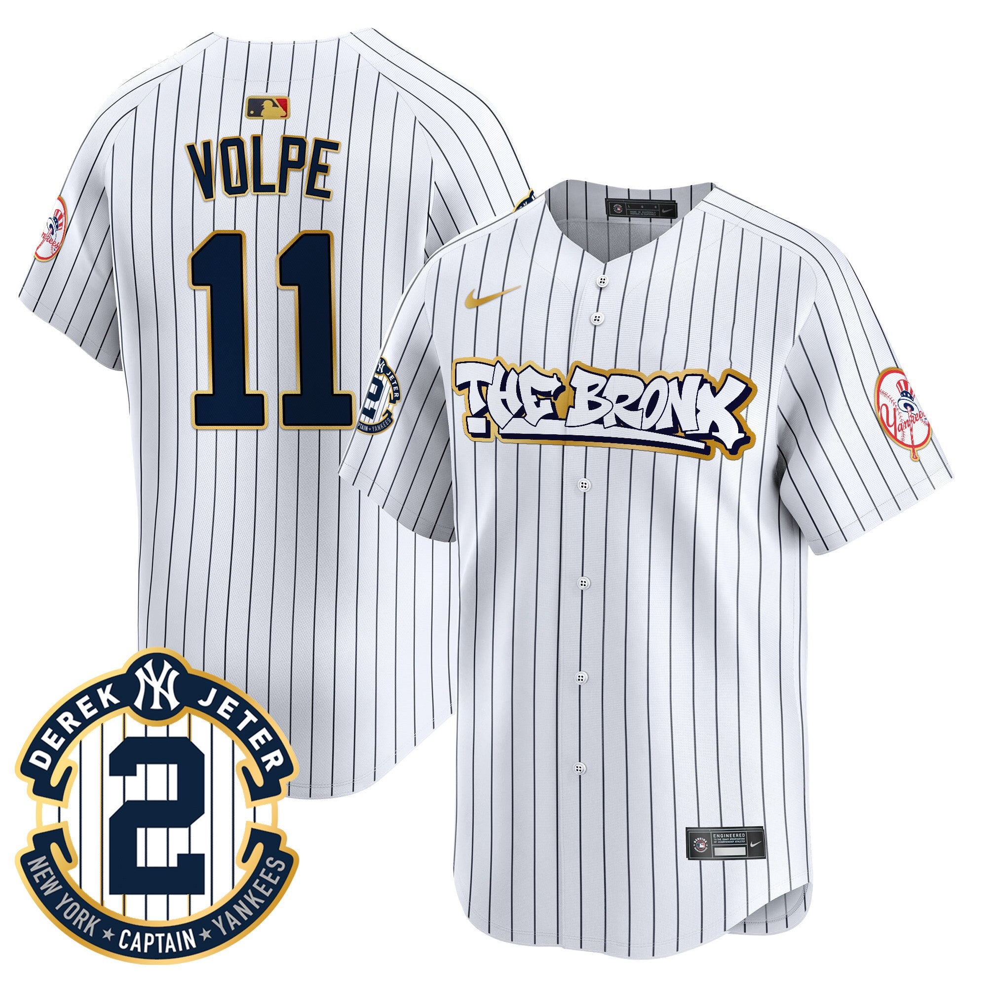 Men’s New York The Bronx Graffiti Gold Trim Vapor Premier Limited Jersey