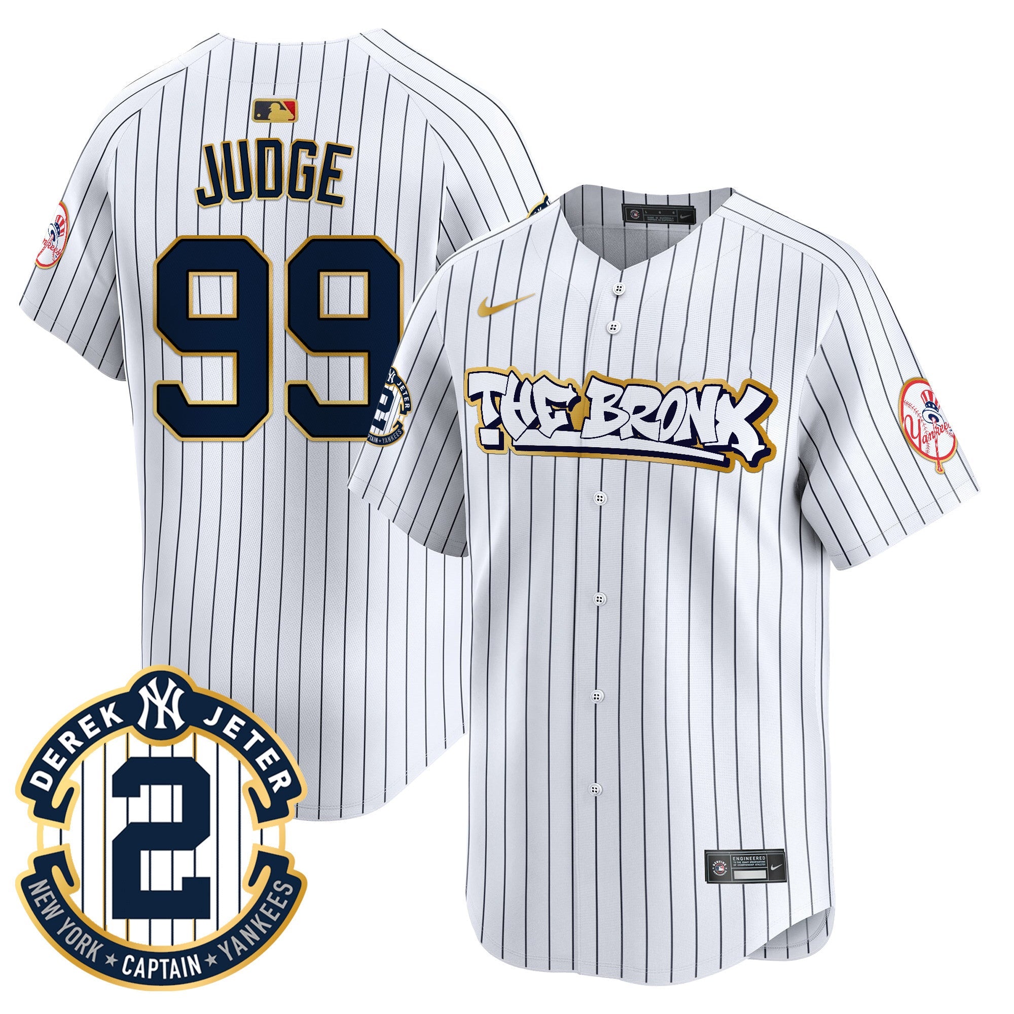 Men’s New York The Bronx Graffiti Gold Trim Vapor Premier Limited Jersey