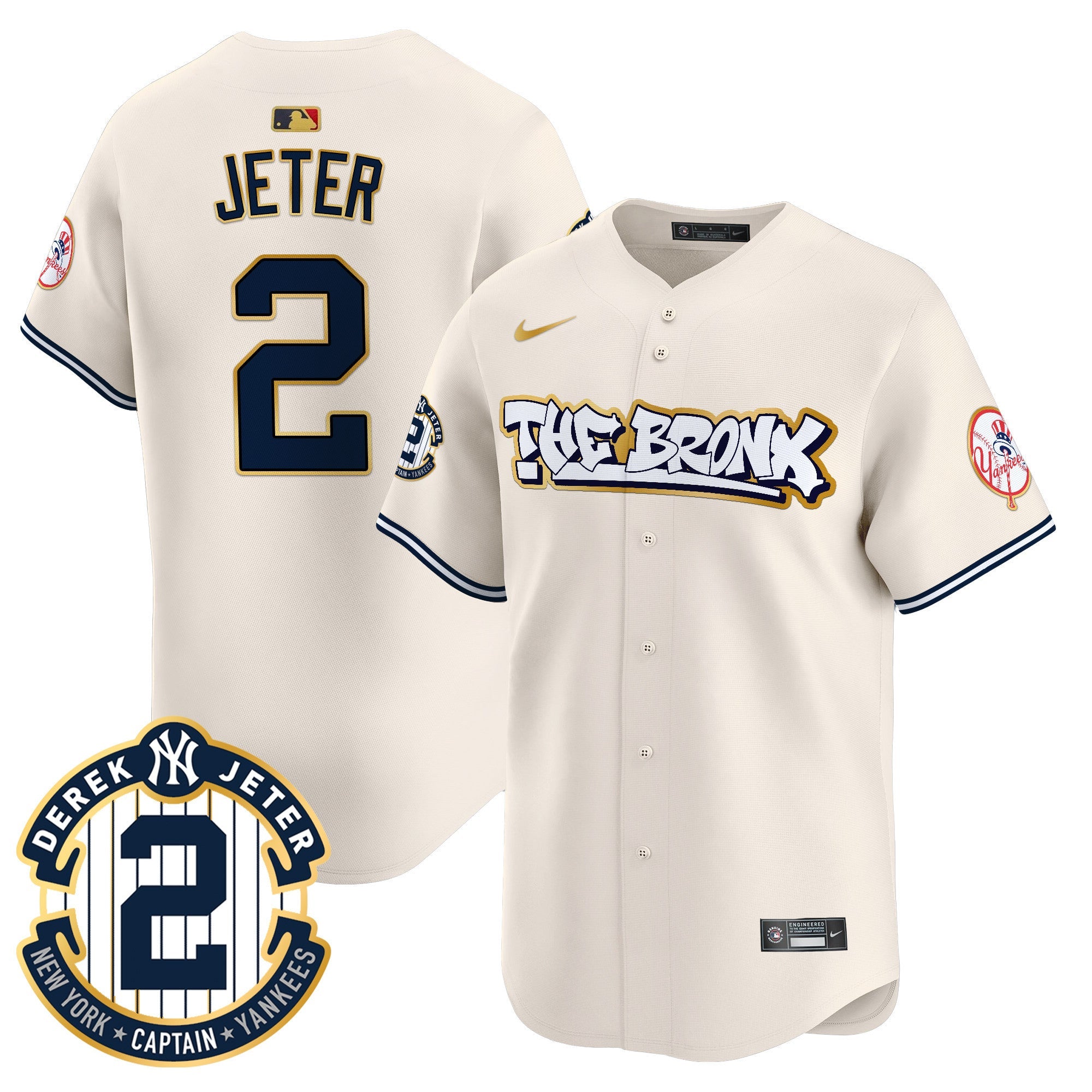 Men’s New York The Bronx Graffiti Gold Trim Vapor Premier Limited Jersey