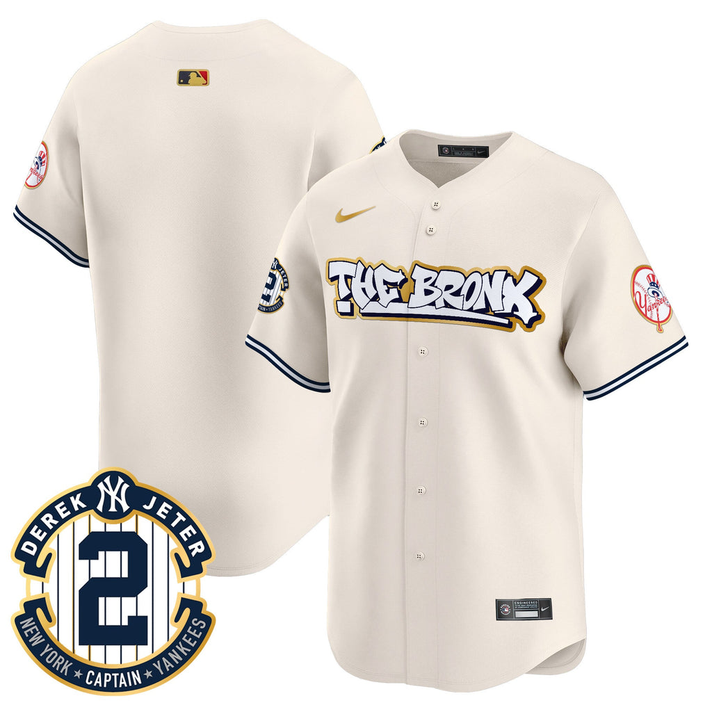 Men’s New York The Bronx Graffiti Gold Trim Vapor Premier Limited Jersey