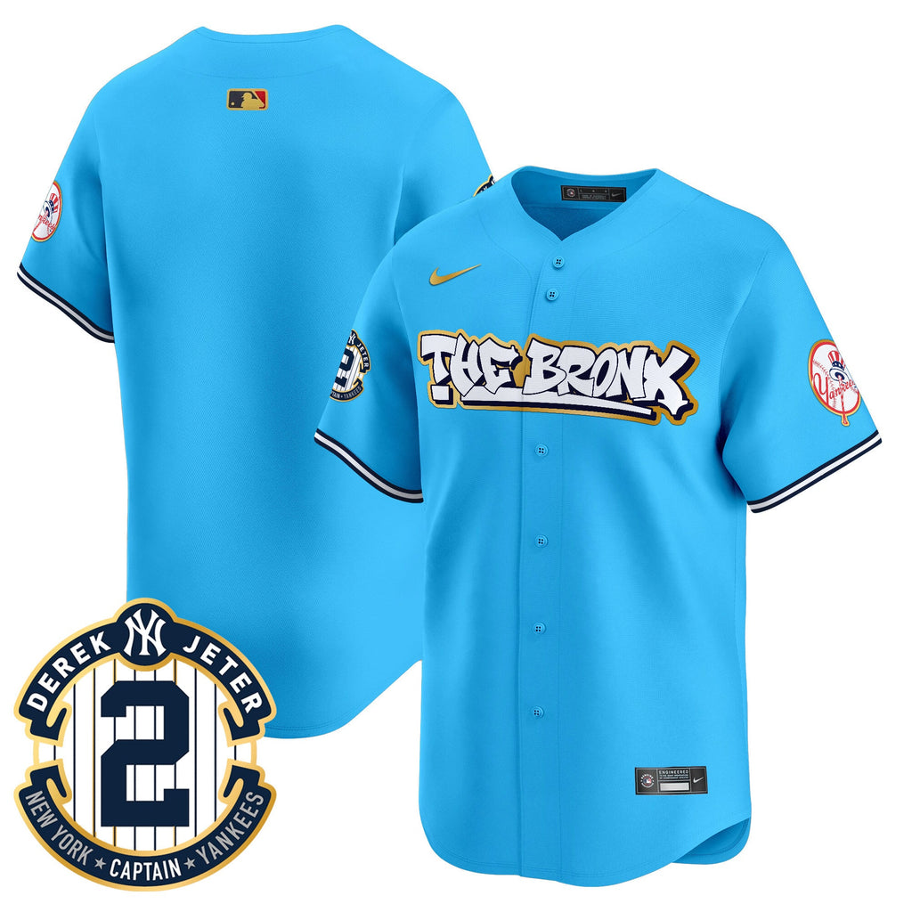 Men’s New York The Bronx Graffiti Gold Trim Vapor Premier Limited Jersey