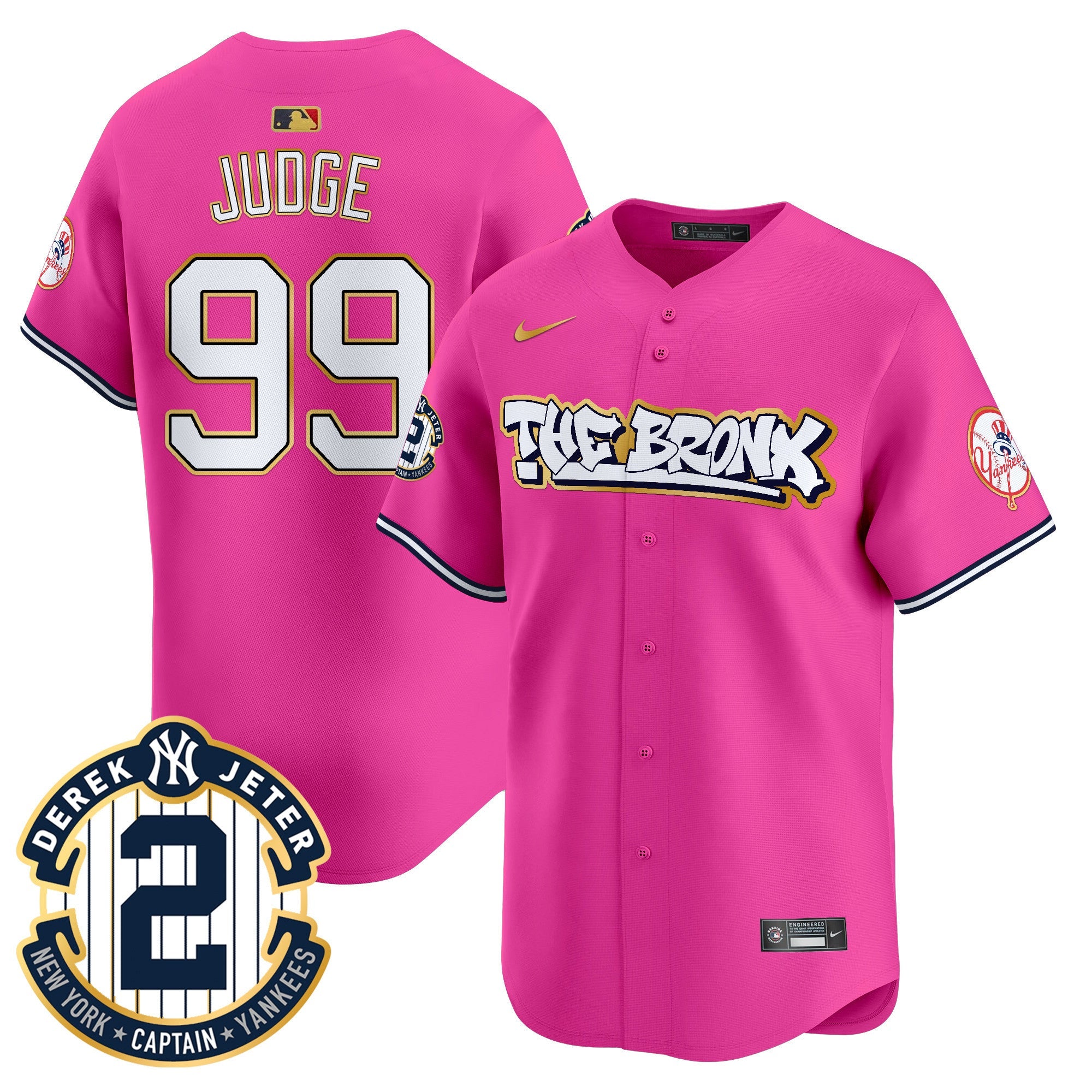 Men’s New York The Bronx Graffiti Gold Trim Vapor Premier Limited Jersey