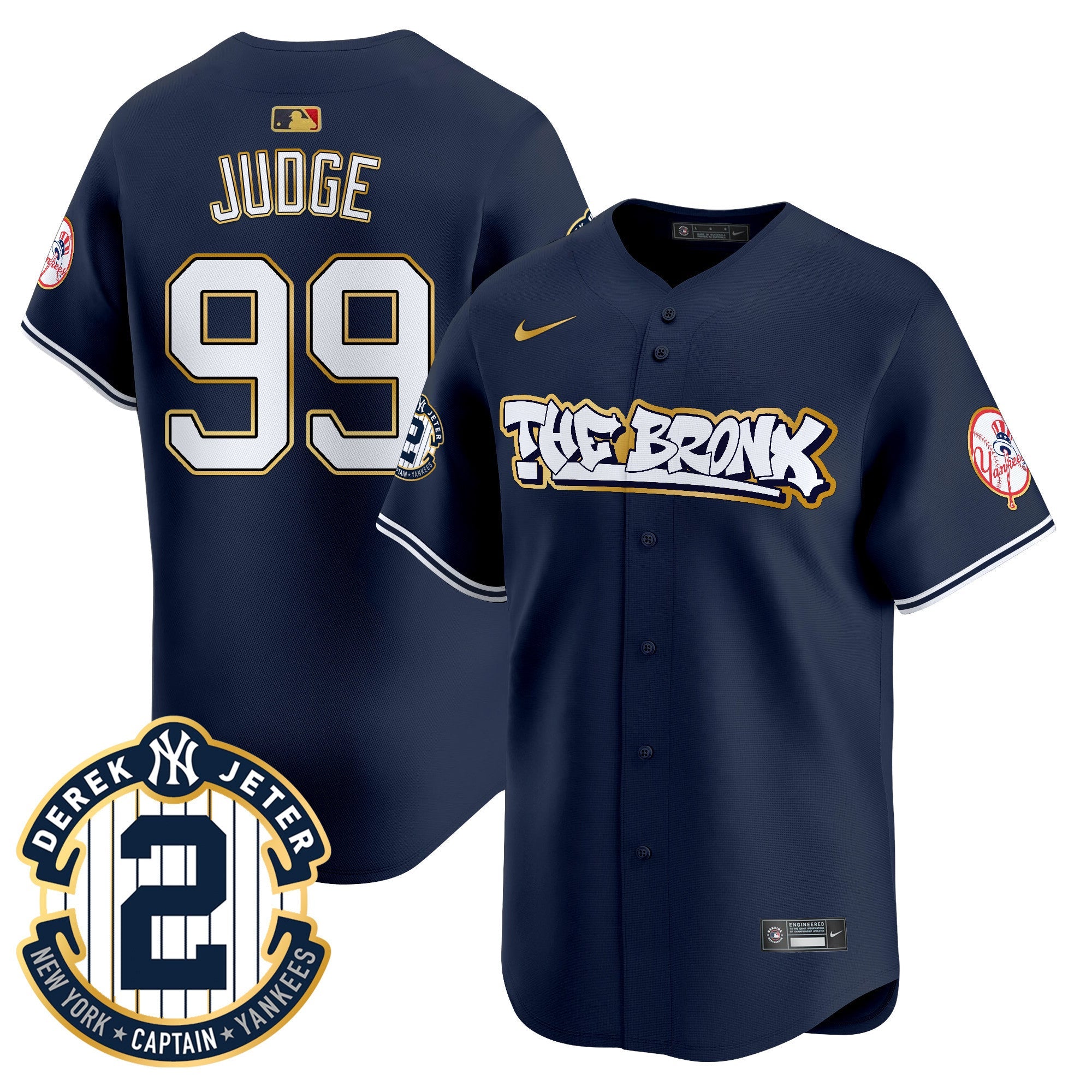 Men’s New York The Bronx Graffiti Gold Trim Vapor Premier Limited Jersey