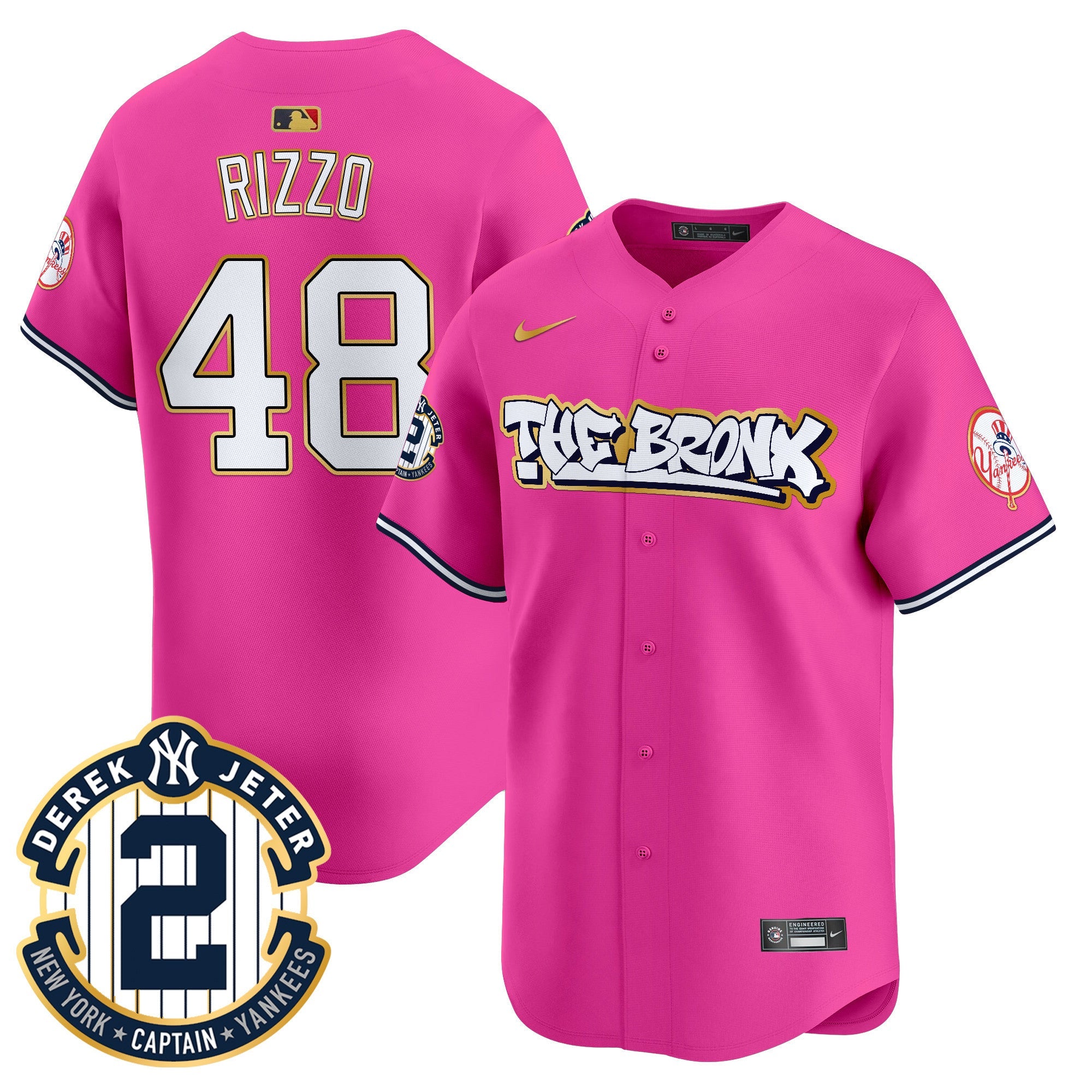 Men’s New York The Bronx Graffiti Gold Trim Vapor Premier Limited Jersey
