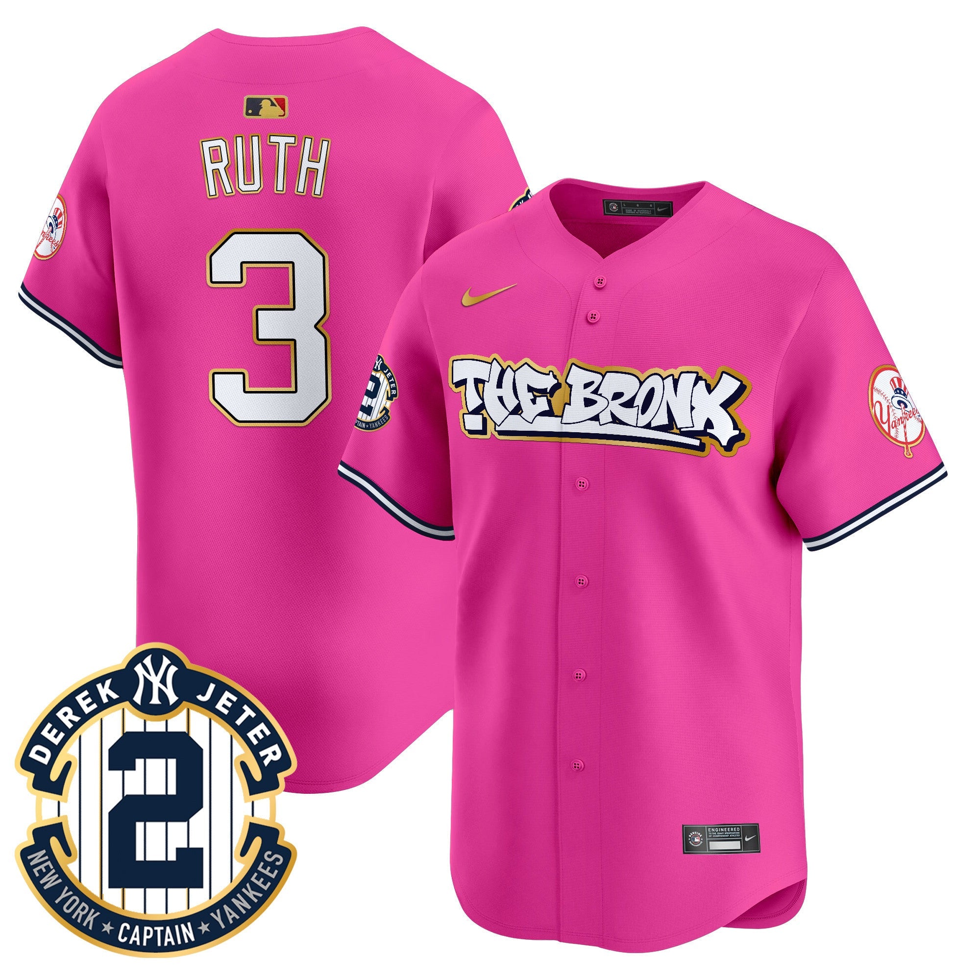 Men’s New York The Bronx Graffiti Gold Trim Vapor Premier Limited Jersey