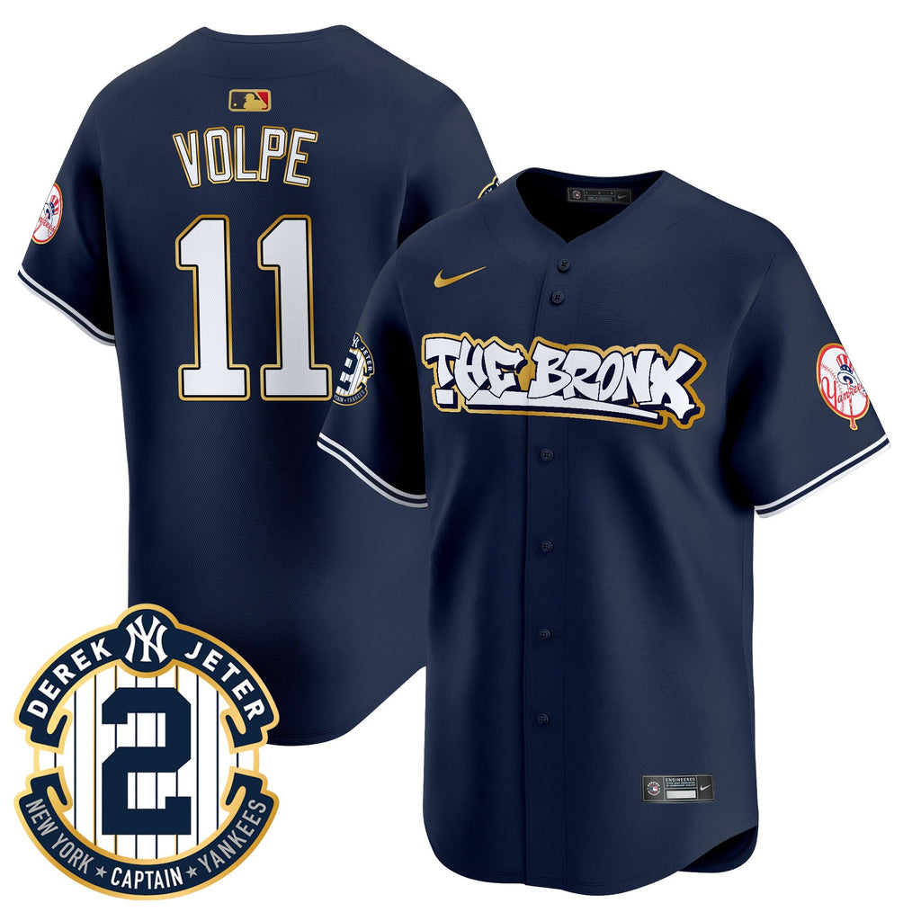 Men’s New York The Bronx Graffiti Gold Trim Vapor Premier Limited Jersey