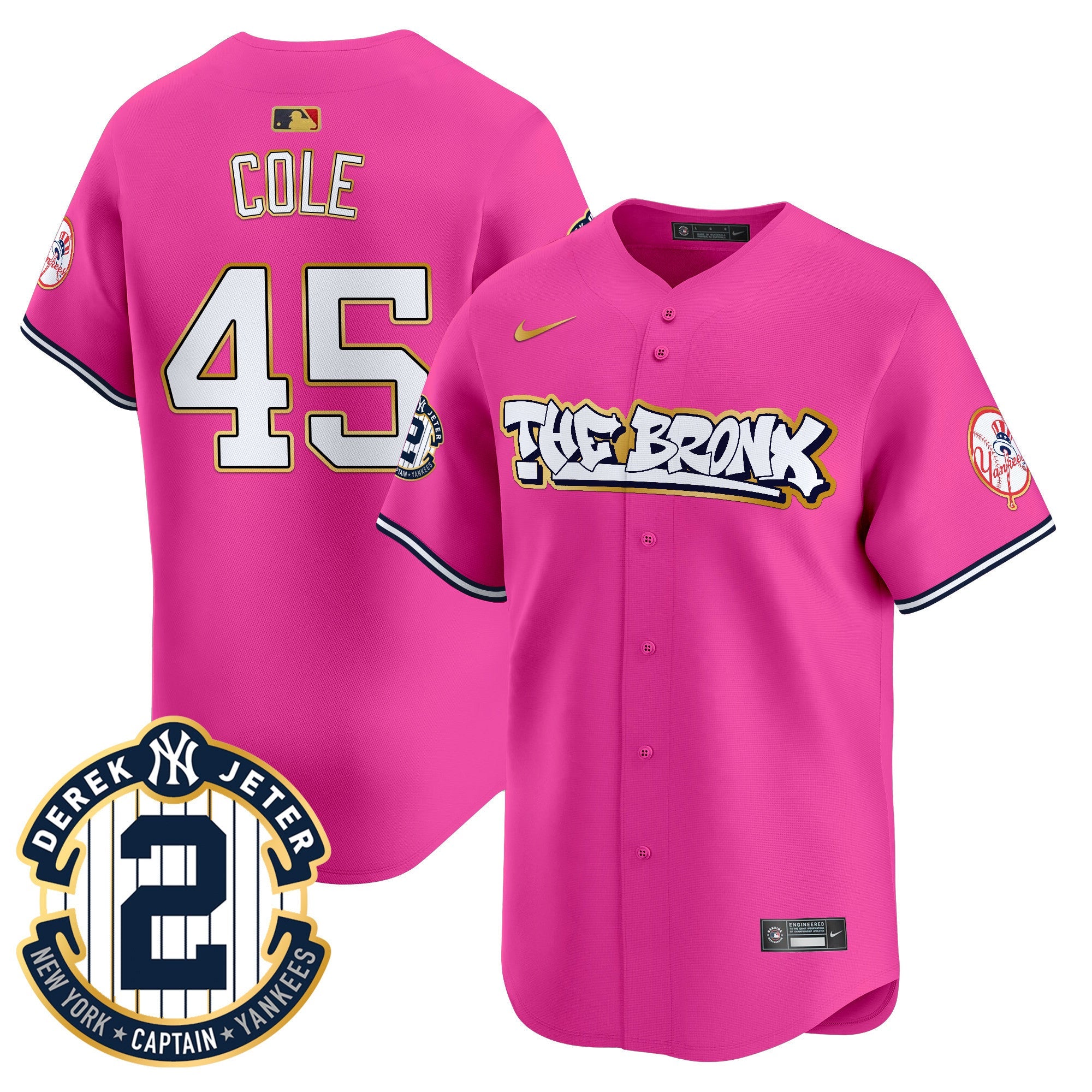Men’s New York The Bronx Graffiti Gold Trim Vapor Premier Limited Jersey